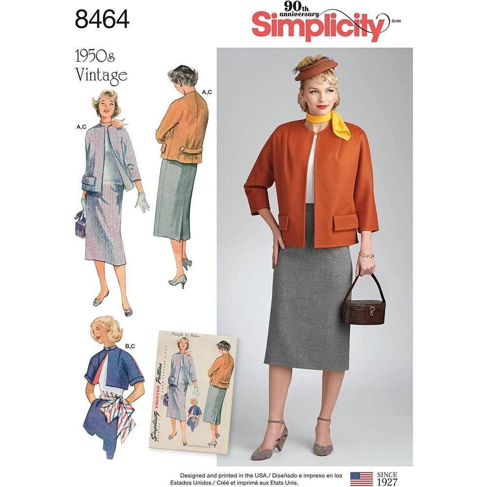Simplicity‎ Sewing Pattern 8464 Lined Jacket Skirt Misses Size 6-14